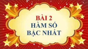 Hàm số bậc nhất