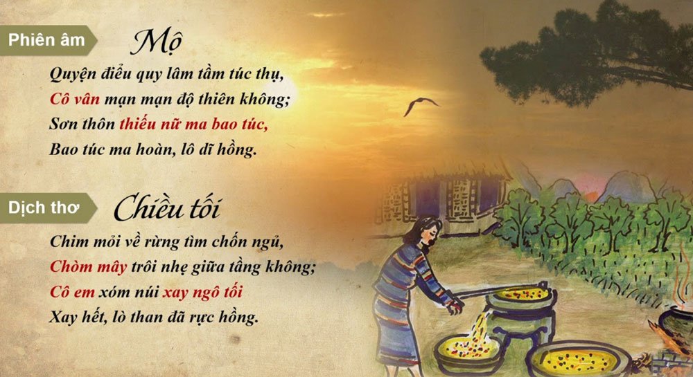 bài thơ Chiều tối