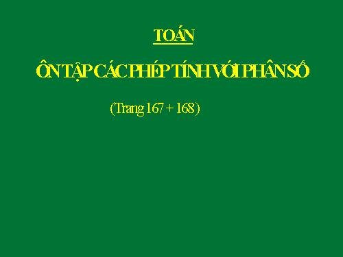Các Phép Tính Phân Số