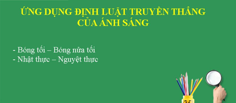 Ứng dụng định luật truyền thẳng của ánh sáng