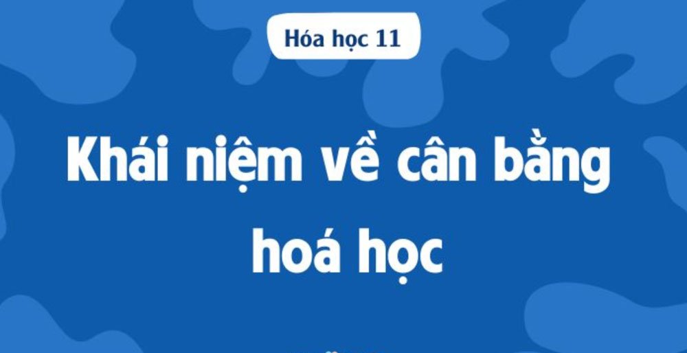 Khái niệm về cân bằng hoá học